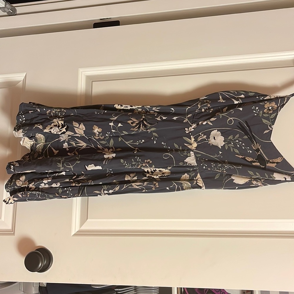 grey floral dress